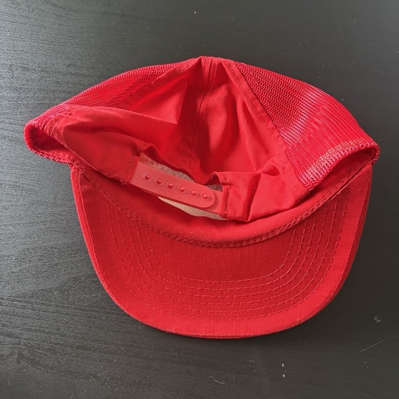 Vtg Payless Cashways Building Materials SnapBack Trucker Hat OSFM Iowa #1 Red